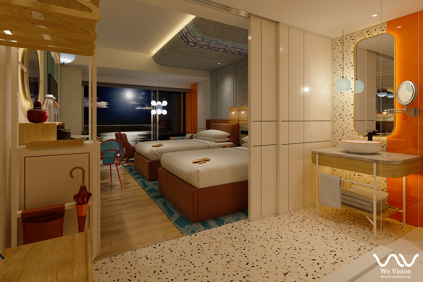 3d modeling 3ds max adobephotoshop architecture CGI corona hotel interior design  resort visualization