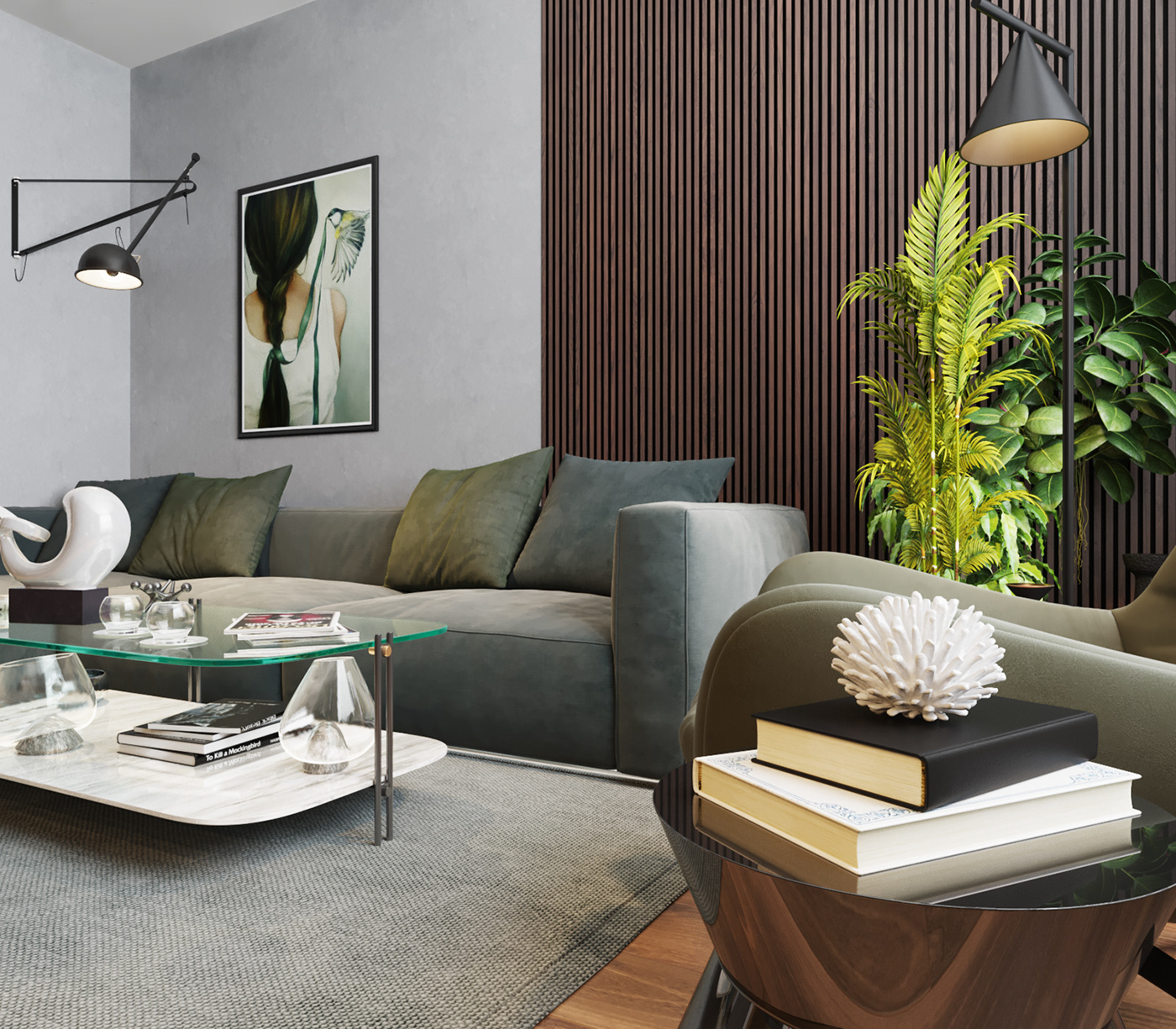living room design Interior details coronarenderer Render 3d max 3D modern visualization
