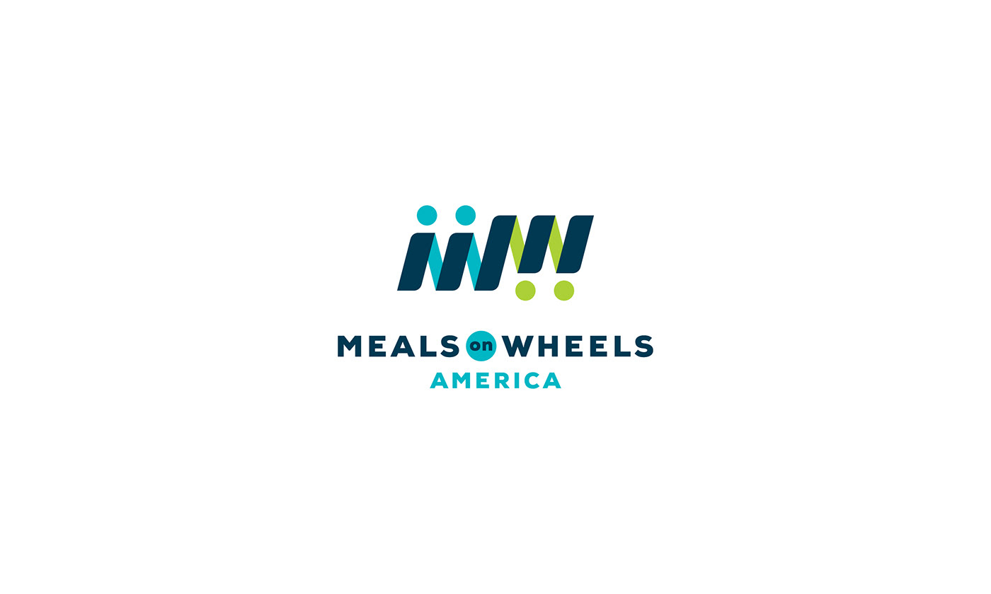 Meals On Wheels non-profit advocacy identity logo Stationery brand identity branding  Logo Design
