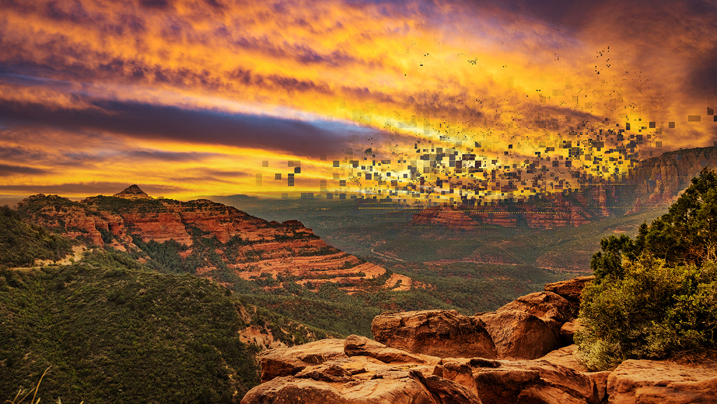 abstract Digital Art  fantasy Landscape Photography  sunset