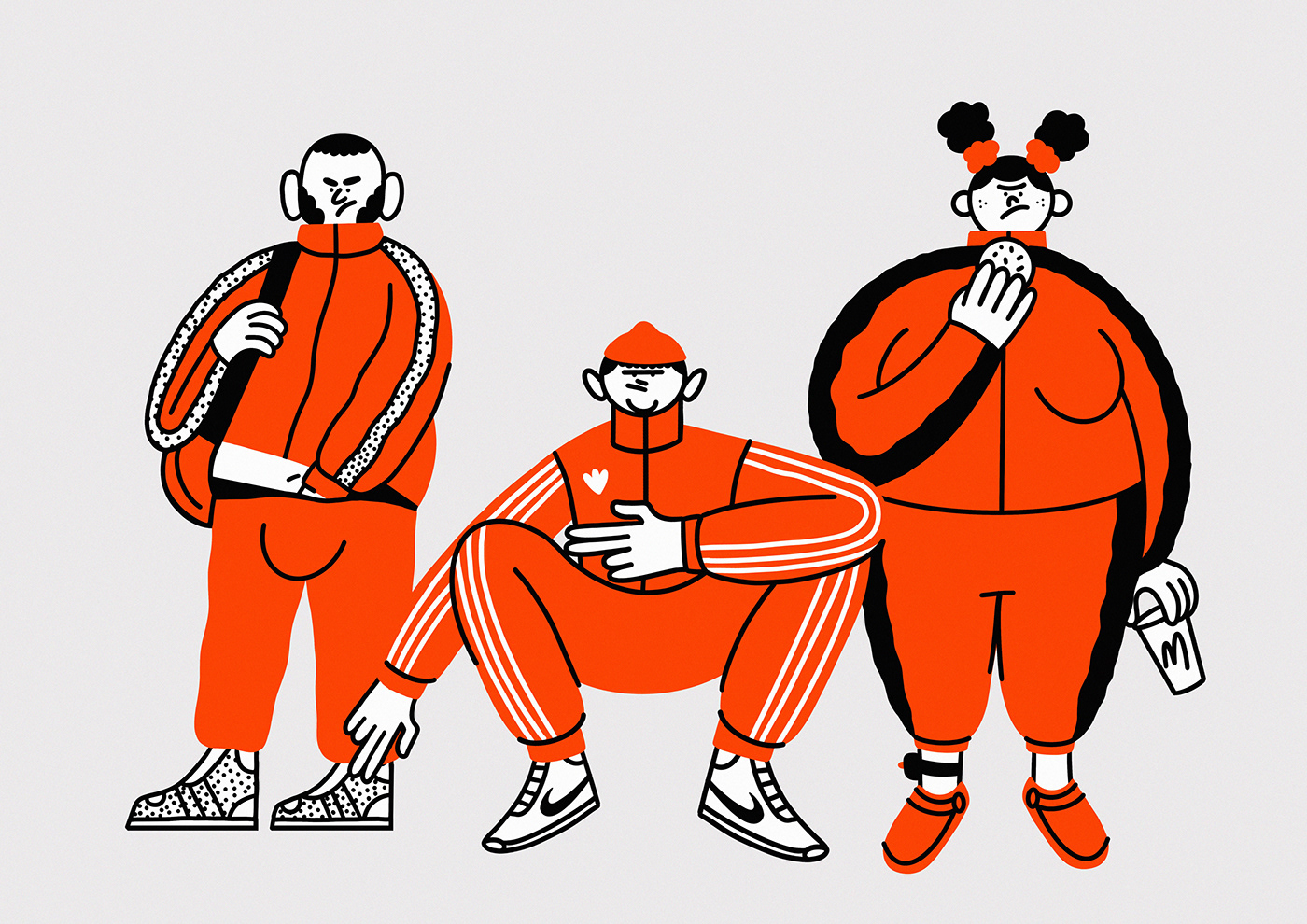 Drawing  sketch doodle Character chav Nike adidas streetwear Illustrator Roadmen
