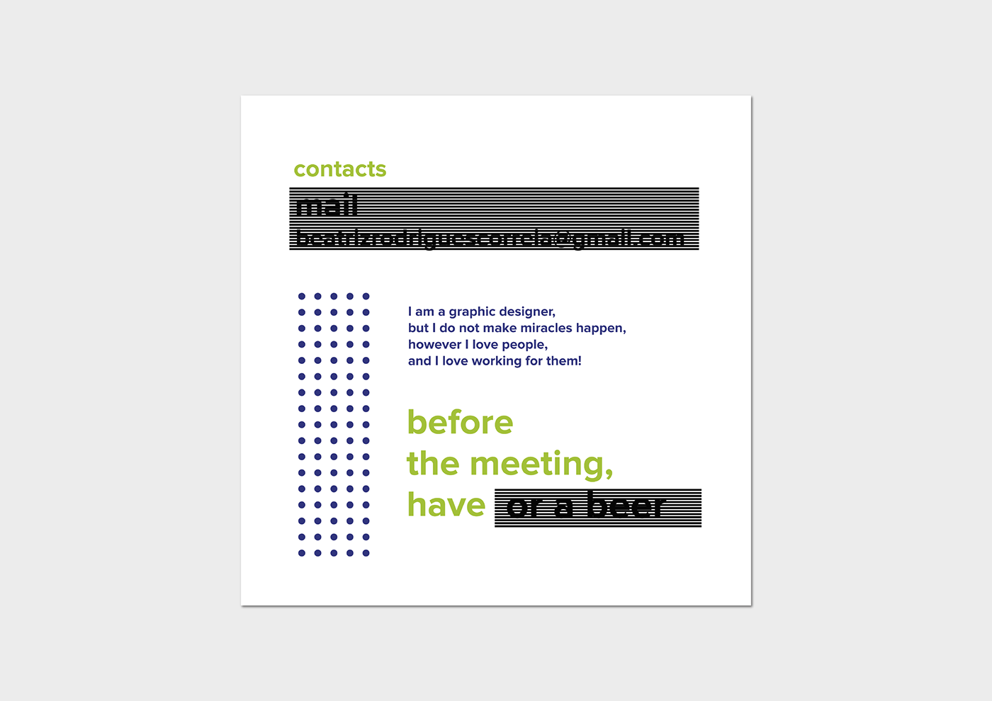 work design graphic Interactive Business card