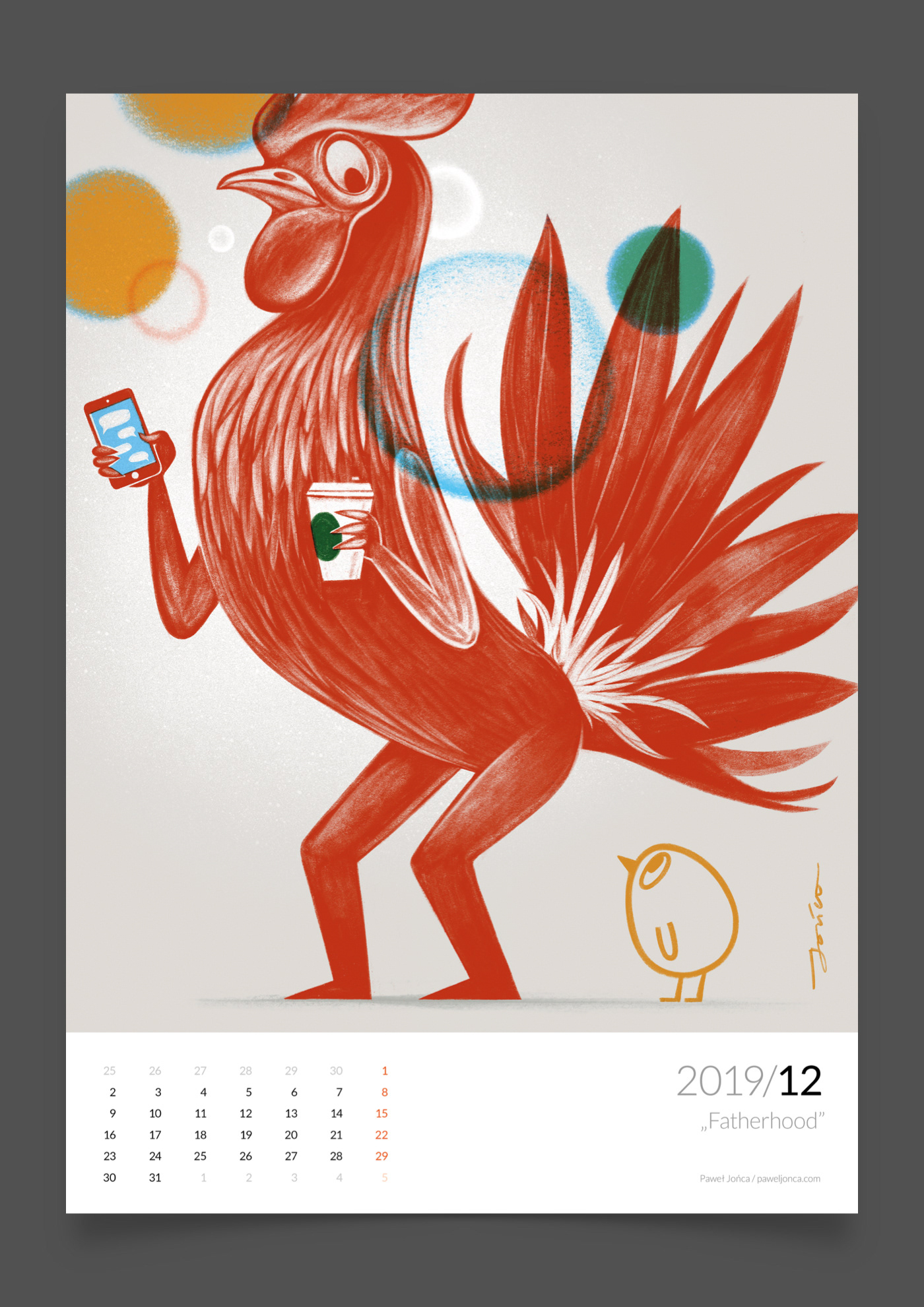 2019 wall calendar calendar 2019 calendar illustrations Pawel Jonca editorial