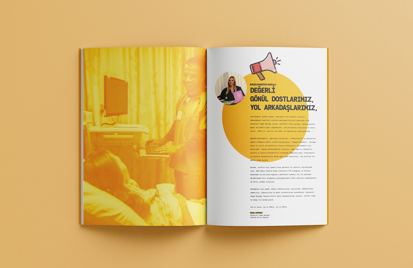 ANNUAL annual report Annual Report Design editorial editorial design  icon design  kansersiz yaşam derneği Layout print report