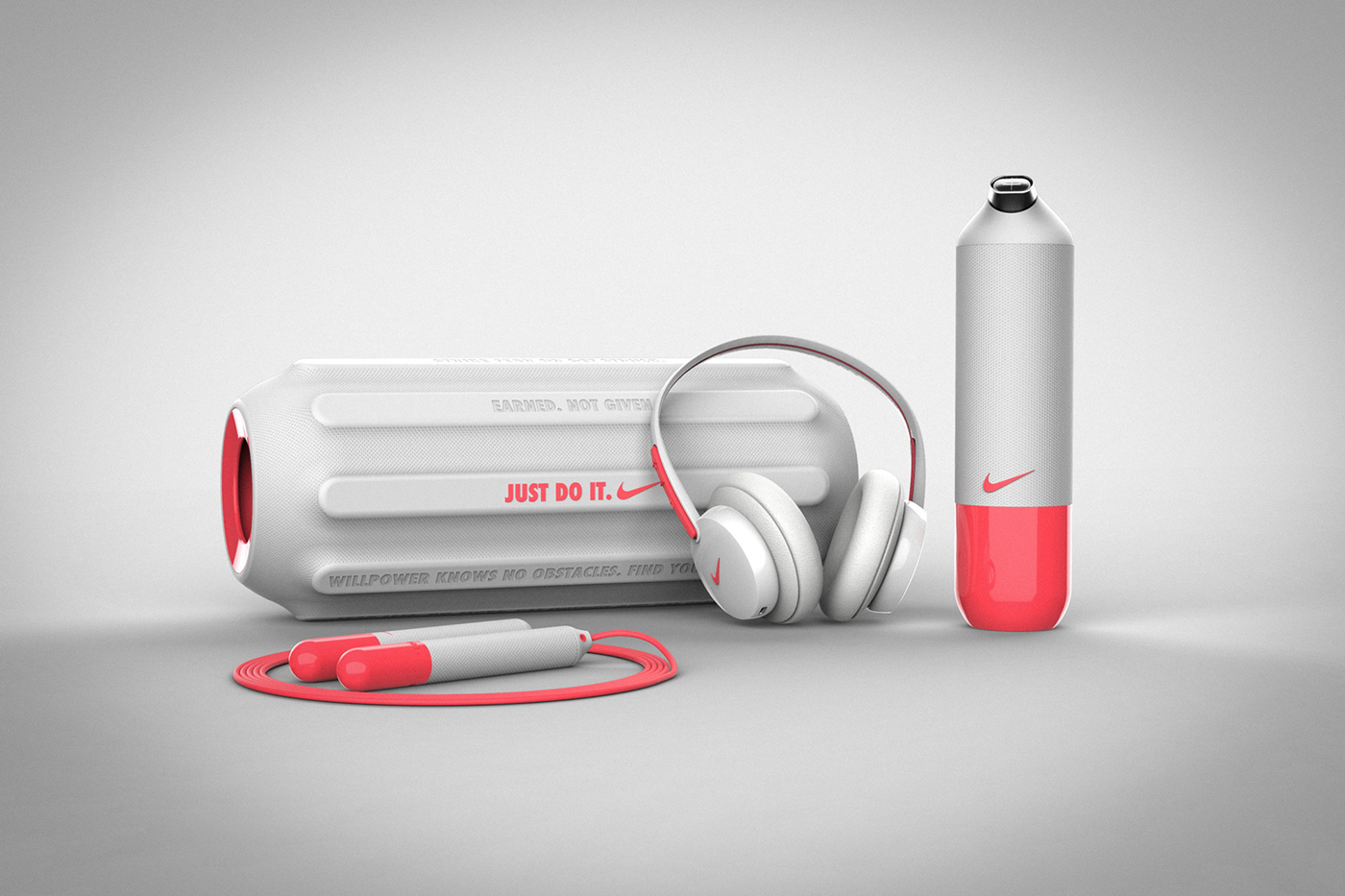 Danish Design fitness foam roller headphones jump rope Scandinavian design skipping Smart Water Bottle workout