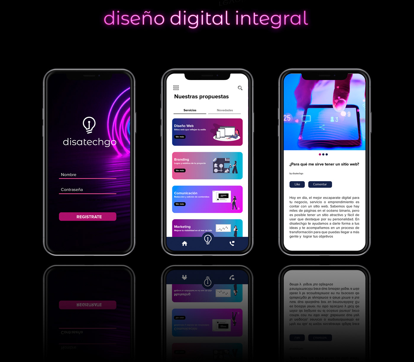Diseño de app mobile de disatechgo