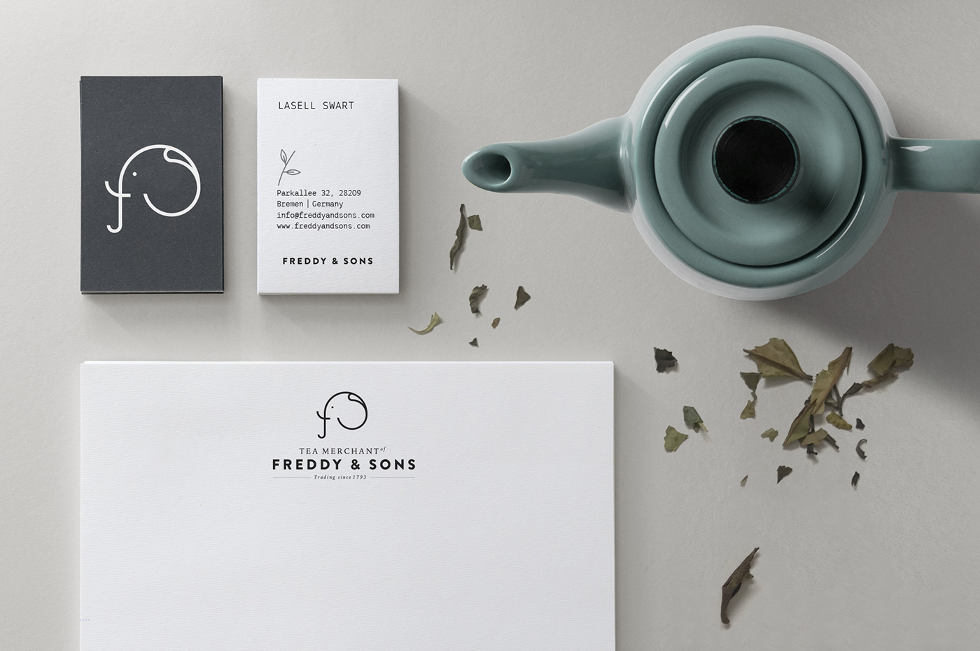 tea merchant elephant logo design brand branding  identity typography   Icon