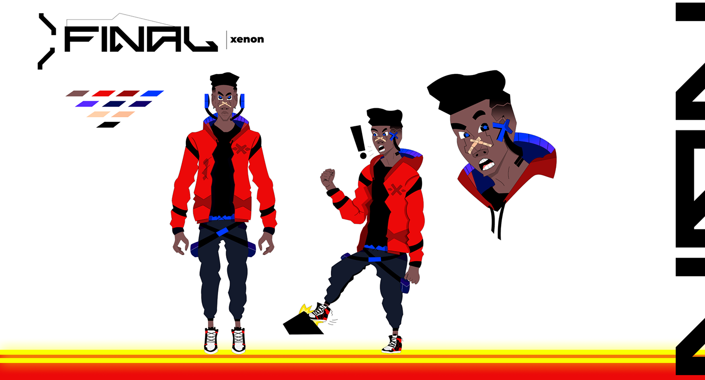 Ilustração ilustracion Character design  concept art arte digital sketch design de personagem Cyberpunk Sidekick