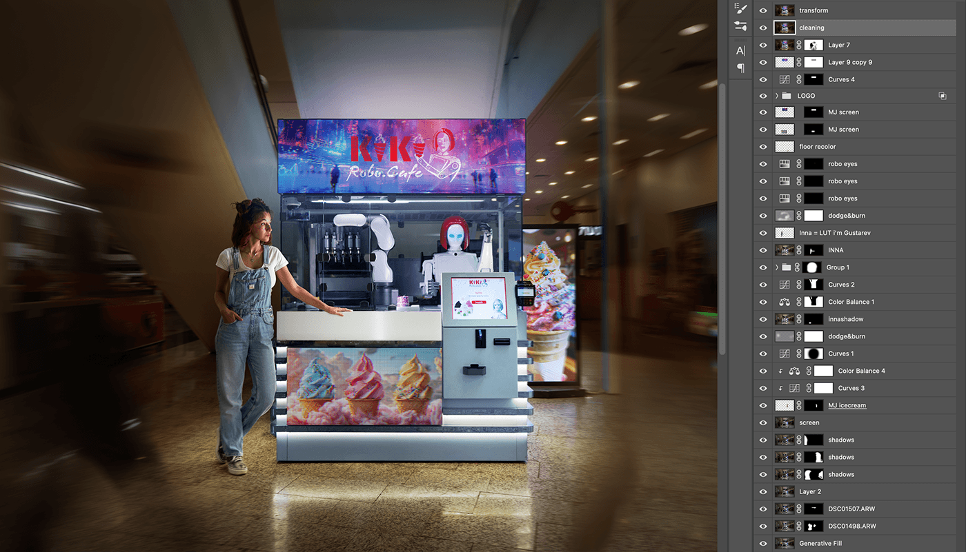 vending machine compositing CGI Photography  portrait model photoshoot editorial Advertising  design