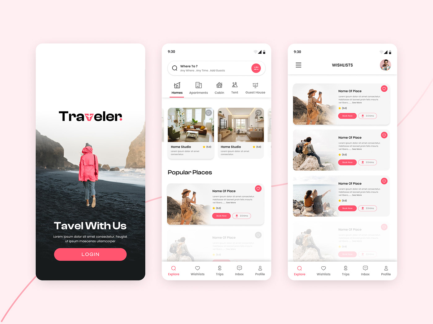 This is a App Design Inspired from Airbnb App