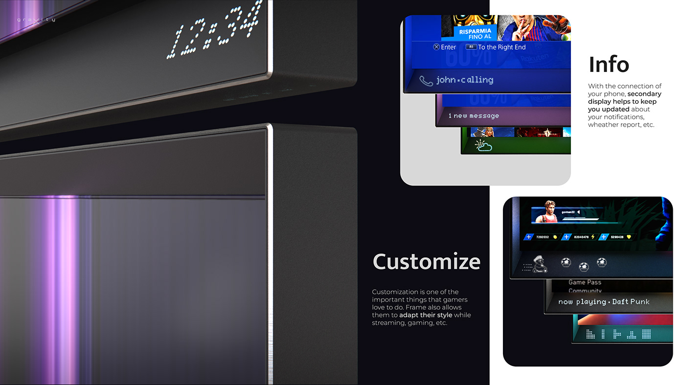 Gaming industrial design  light product design  screen tv vestel design Display television