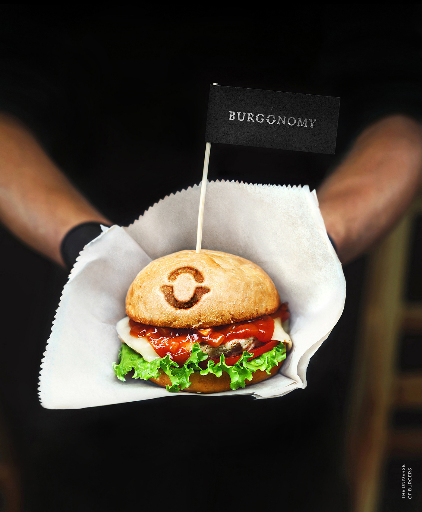 branding  brand identity burger Food  Logotype meat Packaging Space  symbol Visualcode