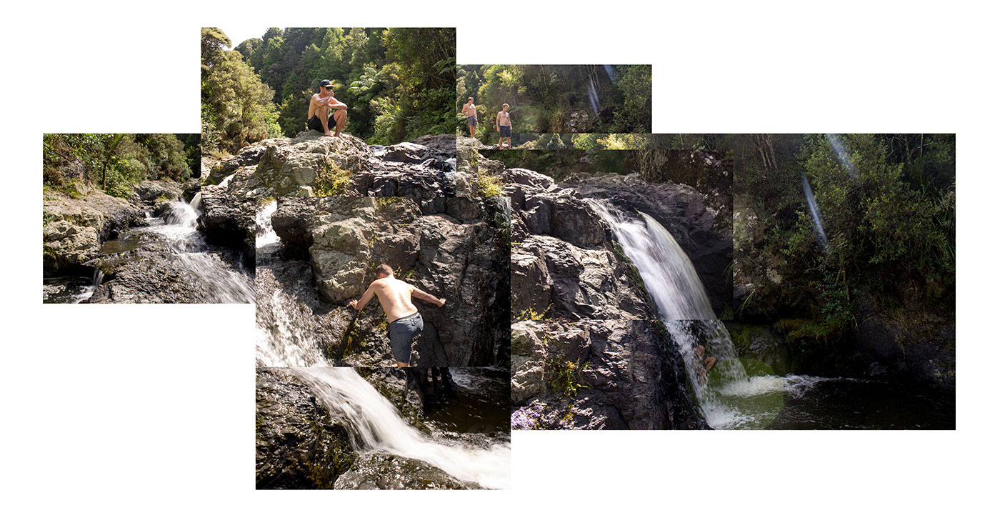 Pairoa New Zealand waterfall Perspective tramping