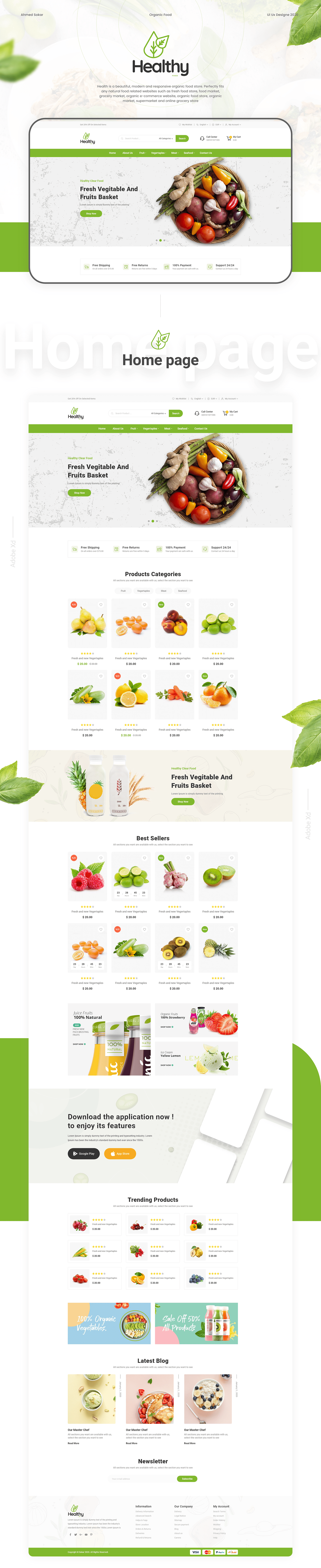 Ecommerce Food  Food WooCommerce healthy organic shop shop Supermarket uiux vegetable Webdesign