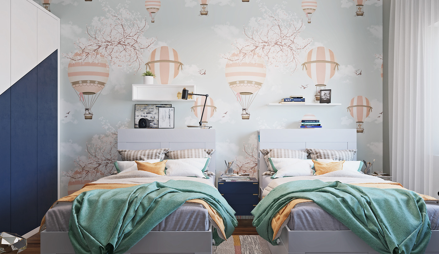 3dmax bedroom designs kids modern vray