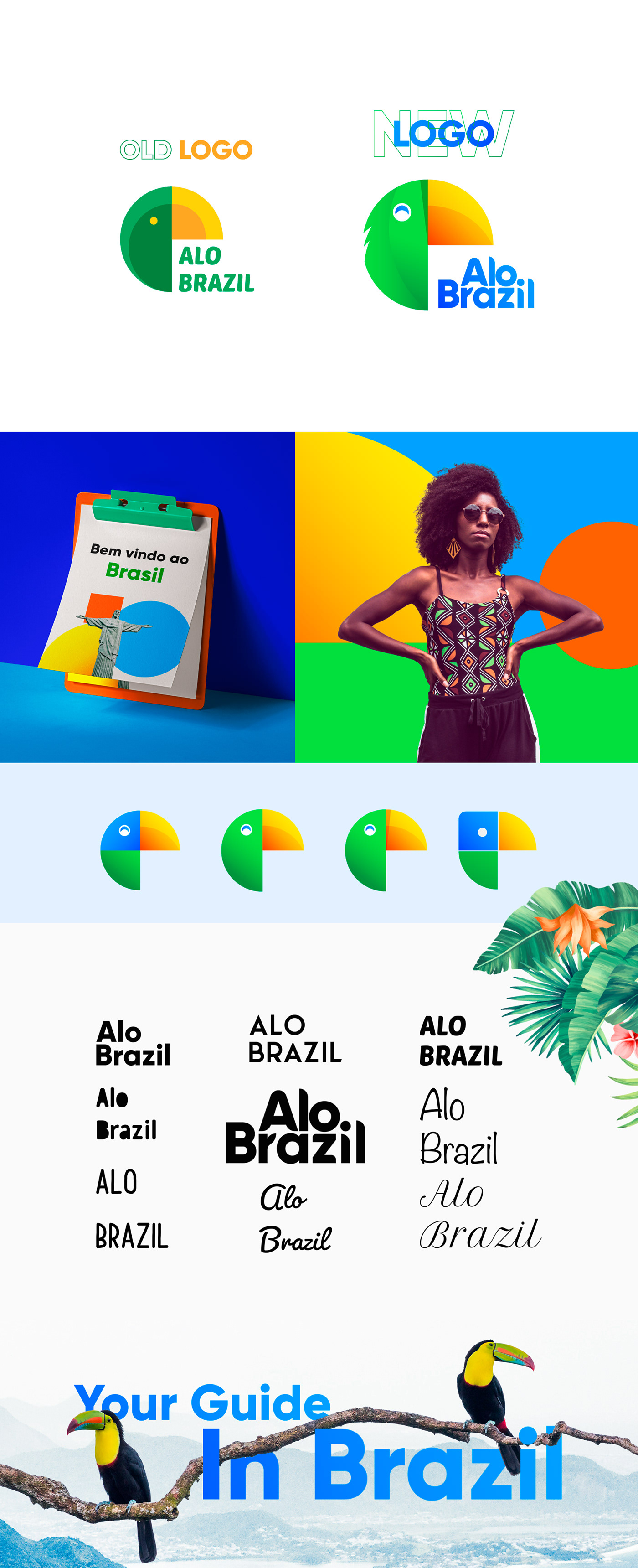 alo brazil bird brand branding  Brazil ceasless colors graphic design  logo toucan