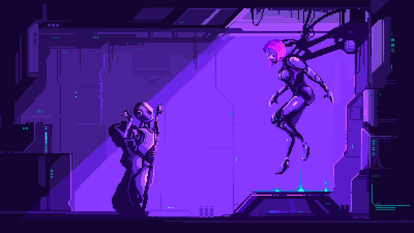 Cyberpunk 8 bit gif фото 82