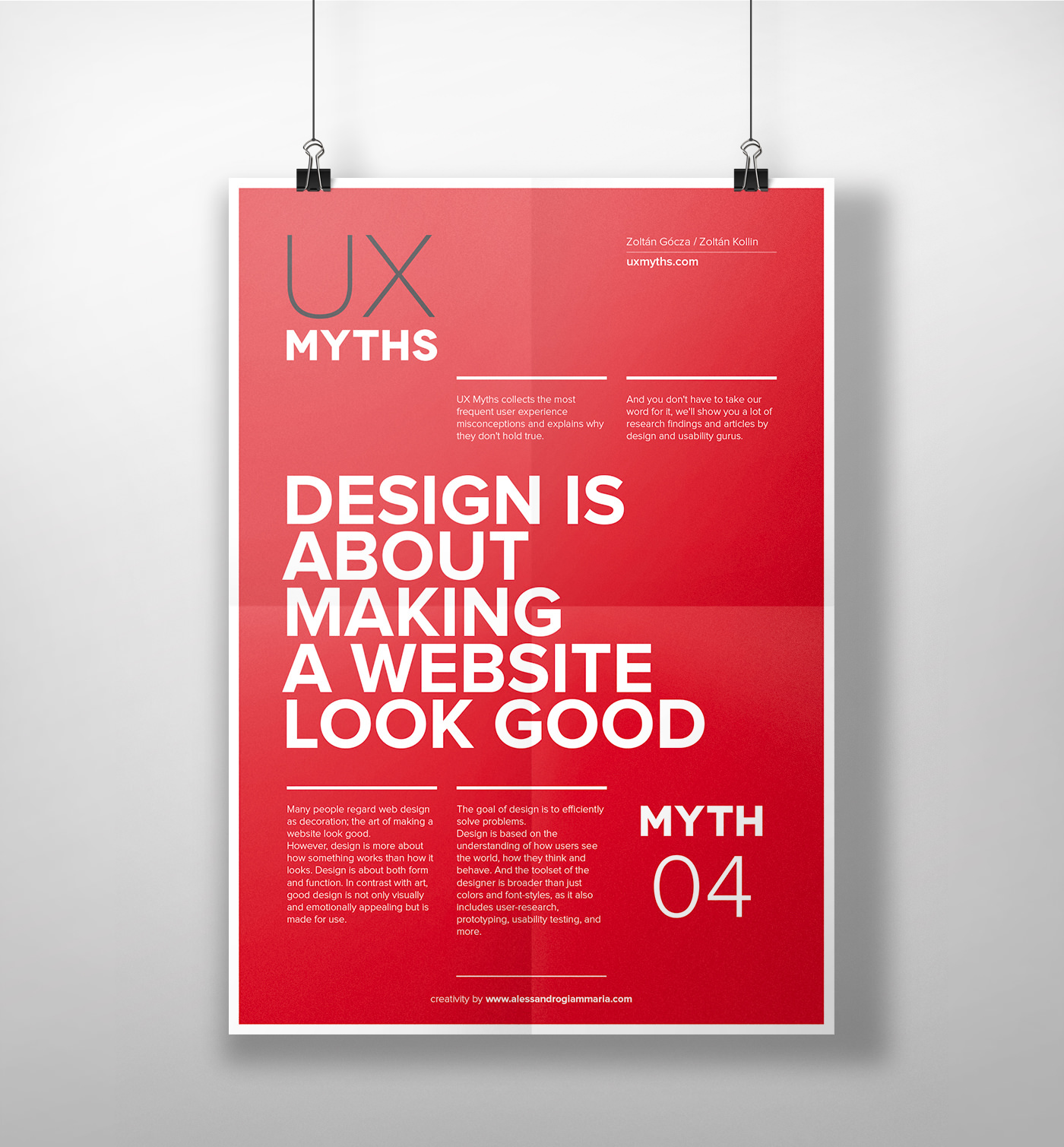 poster ux UI red typo design infographic visual print