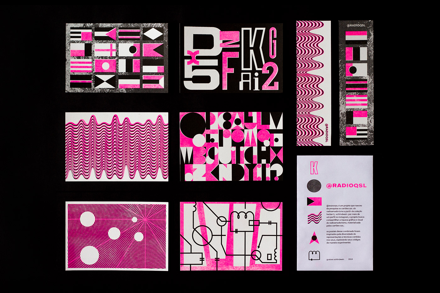 graphic design  print postal hamradio ephemera risograph research