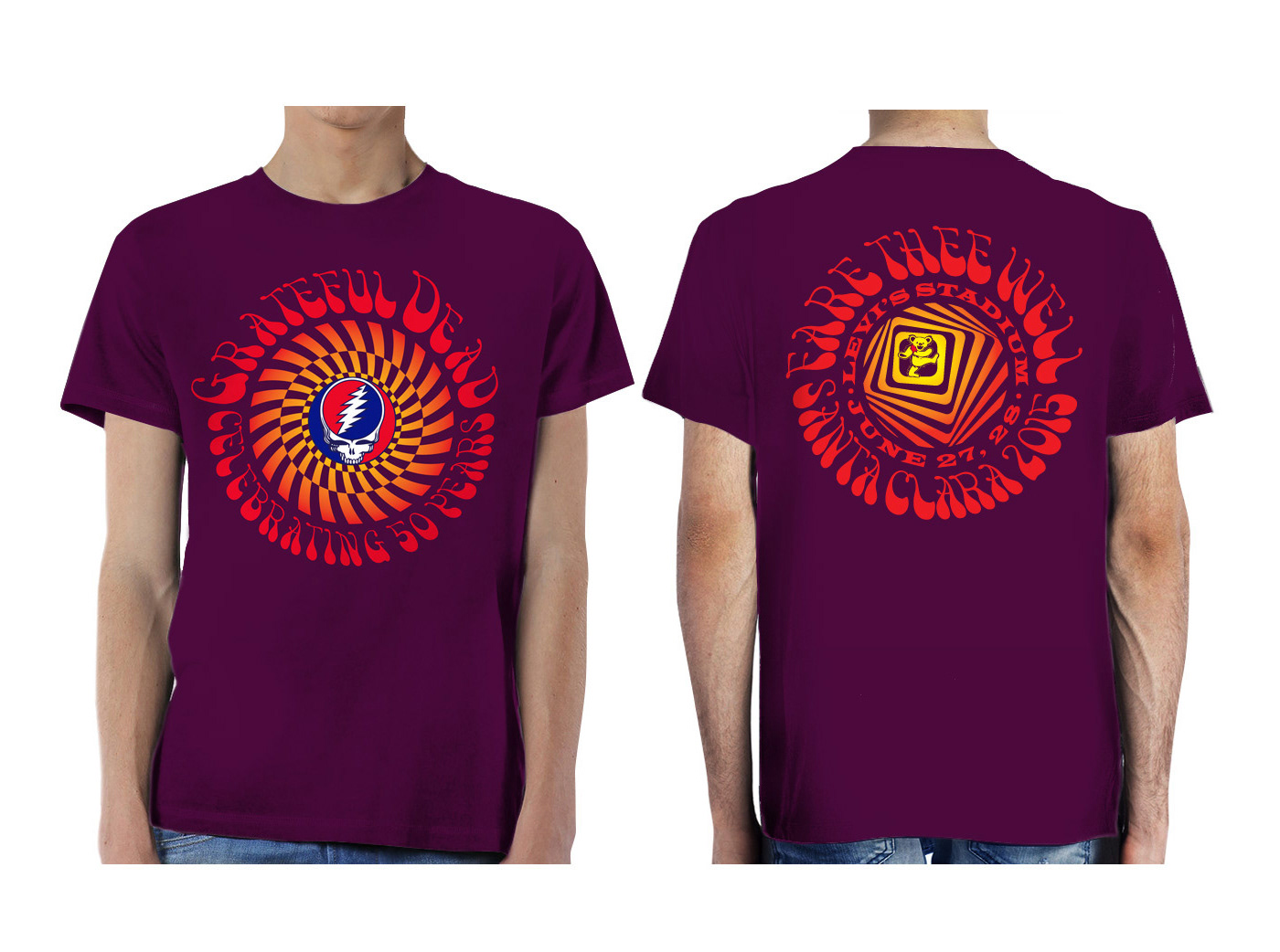 Grateful Dead "Fare Thee Well" Logotype & Spral T-shirt design by Christopher Jennings