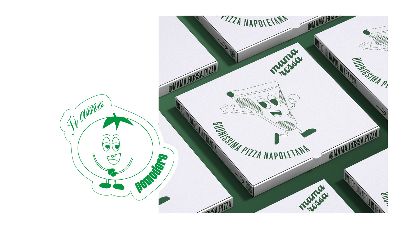 art direction  brand identity branding  Character design  graphic design  green ILLUSTRATION  Logotype Pizza visual identity