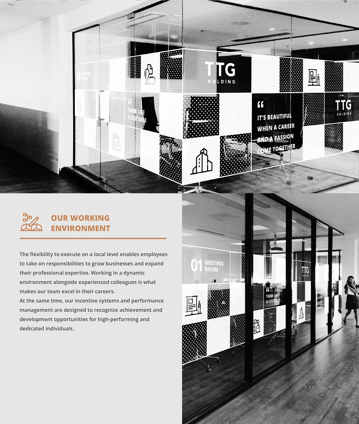 holding TTG company group reststop Event creative restaurant product working space interdisciplinary real estate profile black copper