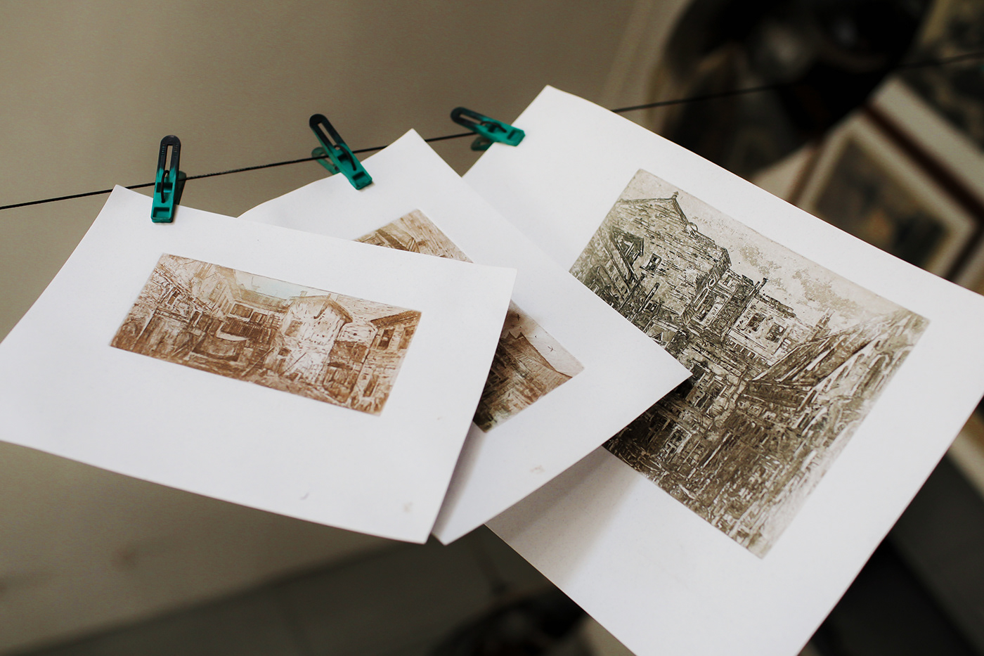 etching aquatint сuprum printmaking architecture cityscape