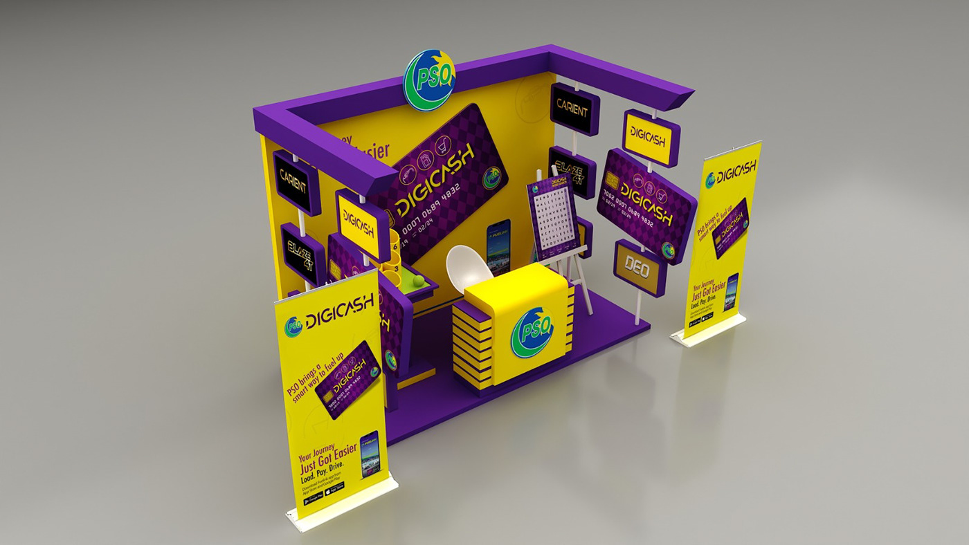 Pakistan State Oil activationdesign kiosk design booth 3D 3ds max Brand Design activations activation booth Digicash