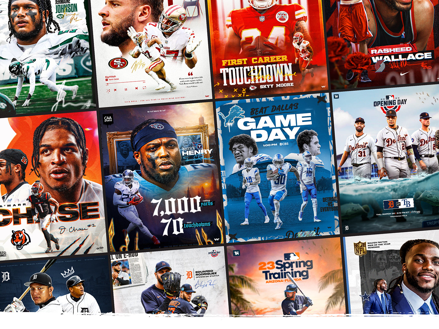 Sports Design social media Edits nfl mlb football basketball baseball composition NBA