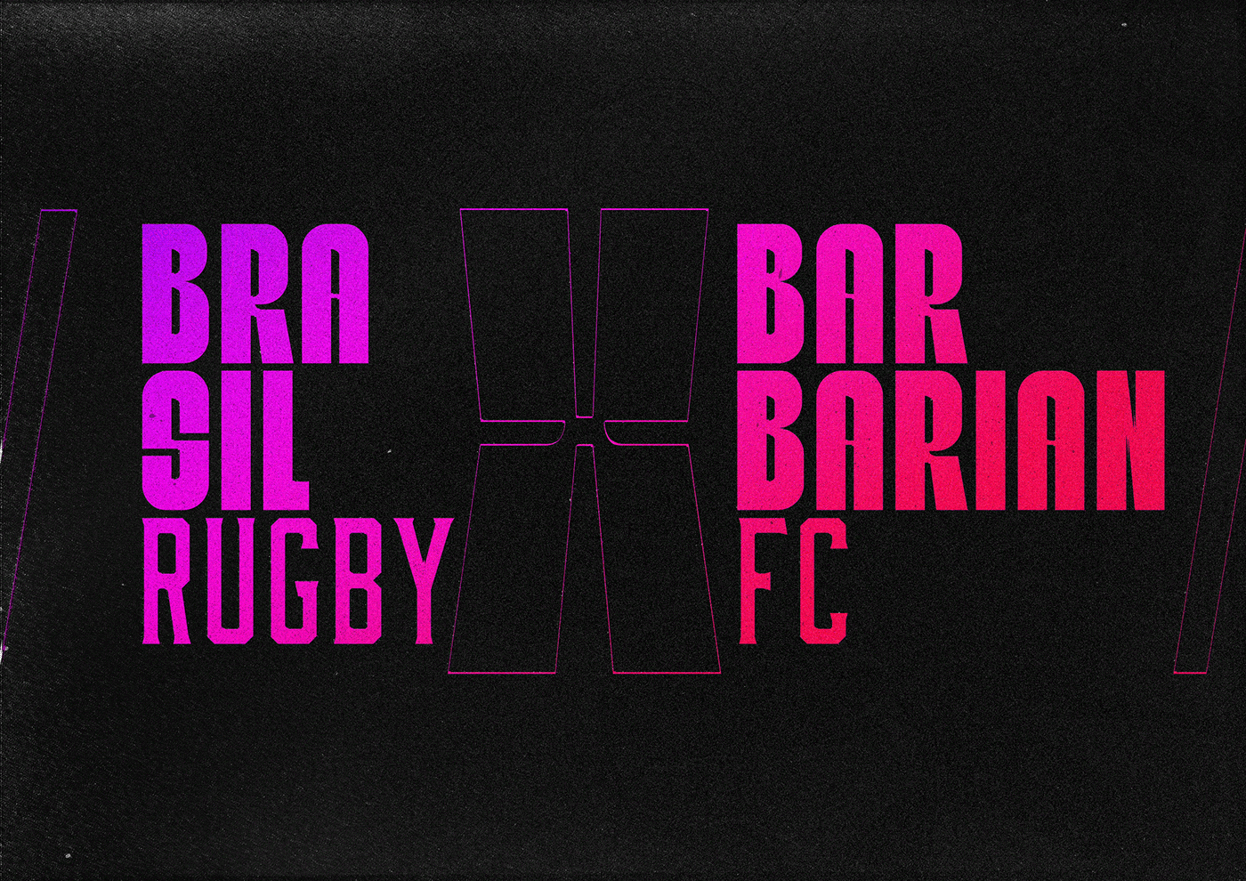ArtLettering barbarianFC Bradesco Brazil design lettering Rugby
