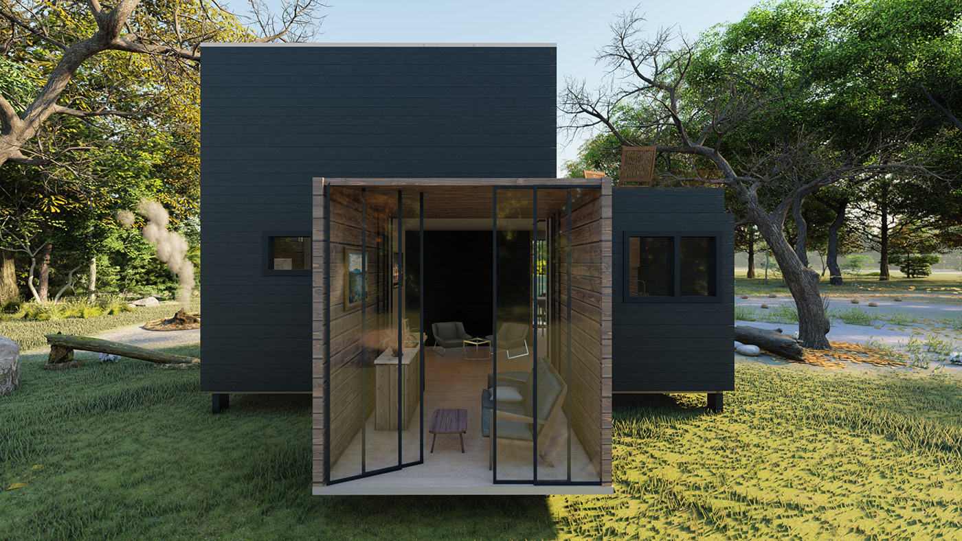 architecture Flexibility flexible HOUSE DESIGN mobile house Nature small house Tiny tiny house forest house