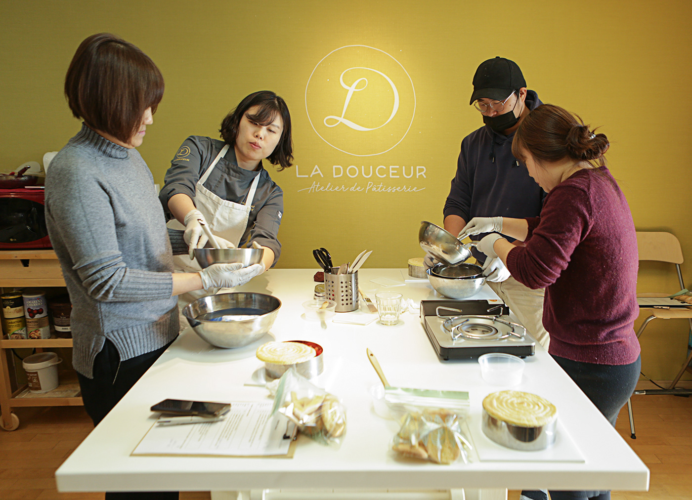 La douceur baking studio branding  brand identity visual identity graphic design  monogram trademark Logo Design Logotype