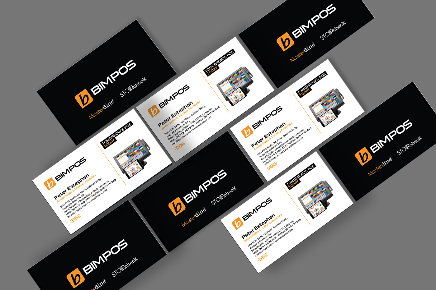 BIMPOS pos machines development design brand lebanon orange black new