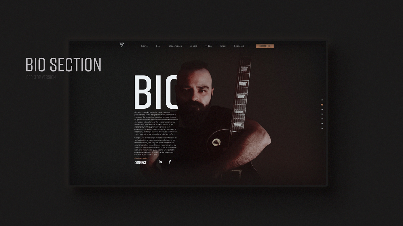 Website musician production music trailer music trend Web Georgio Ross Web Design  web development  Website Design