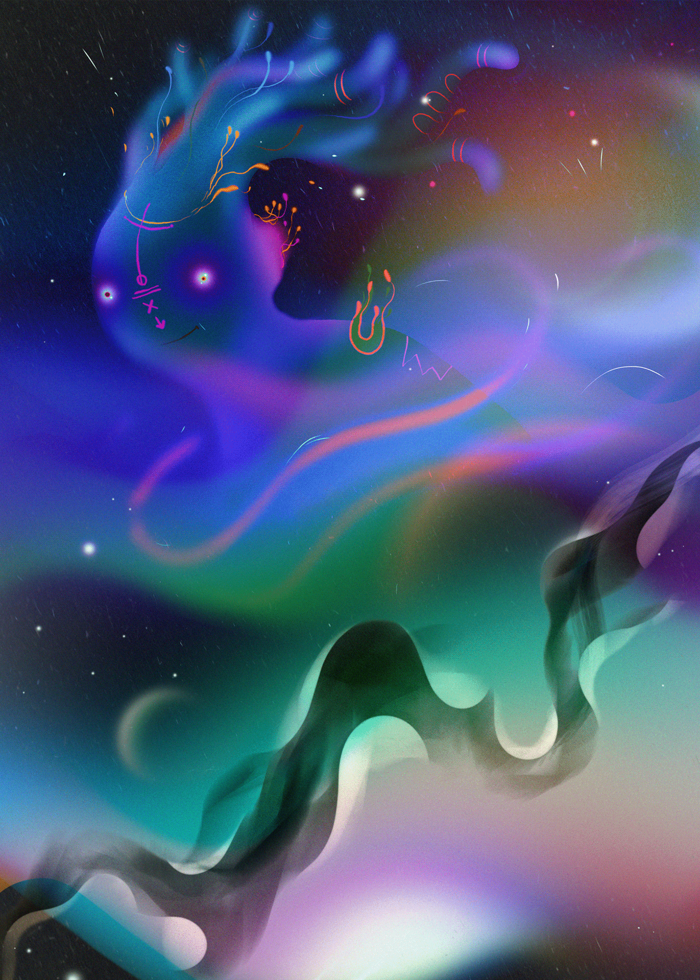 cosmos digital Digital Art  galaxy gradient Space  stars universe visual