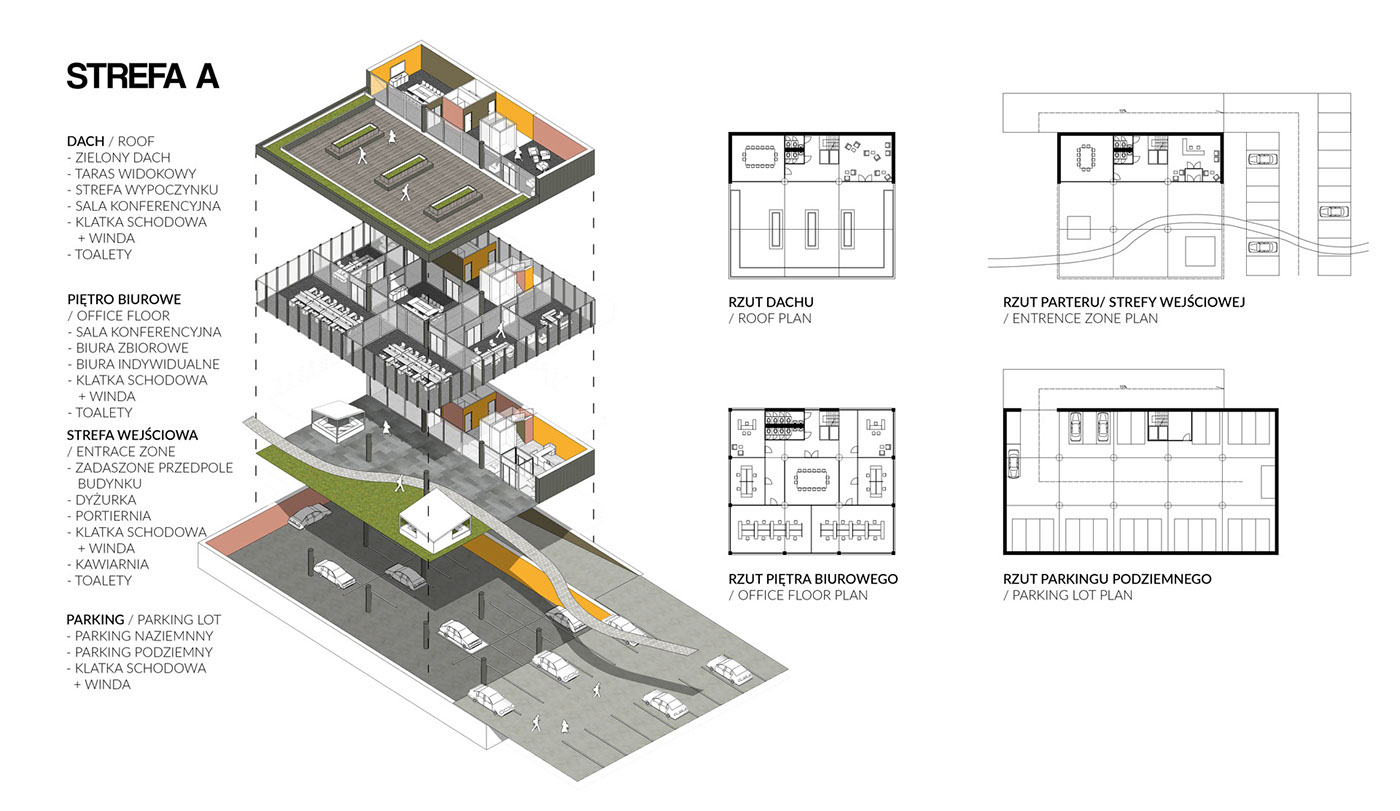 architecture urbanism   Landscape design contest poland silesia Office housing public space