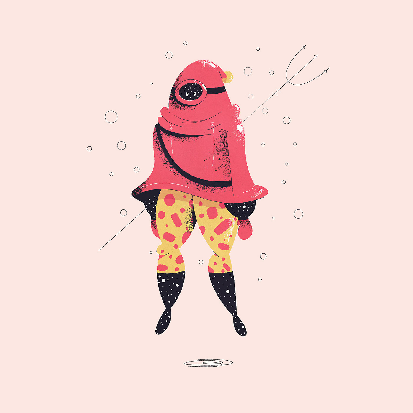 Character wearing a mage-like red hood with stars for skin. Floating.