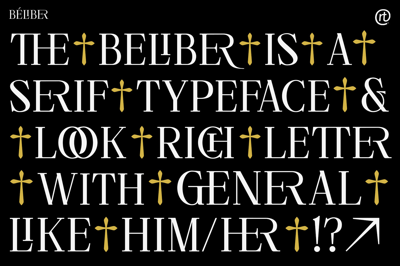 alternate beliber font font family Free font Ligatures luxury font Modern Serif Multilingual Font ridtype Serif Font