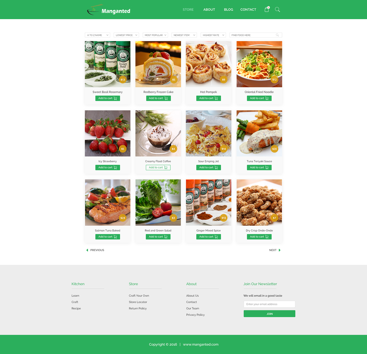 psd photoshop template Webdesign clean Culinary Blog wordpress UI