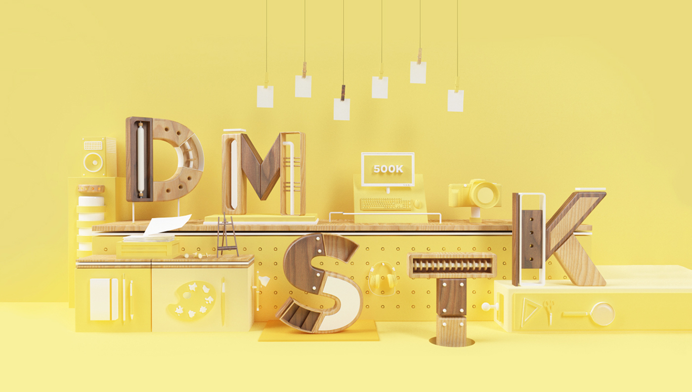 domestika 3D illustration ilustracion 3D dirección de arte art direction  Design Set design