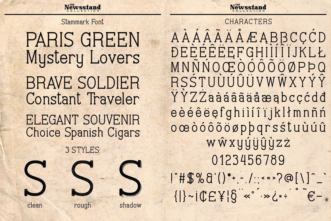 font Display stamp display font logo vintage Retro newspaper Header
