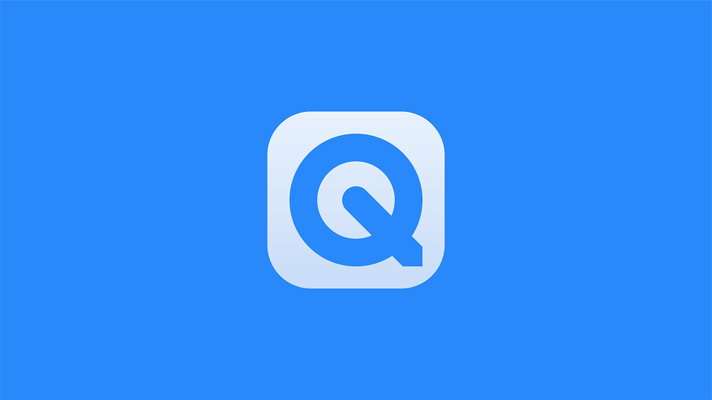 apple apps logo Logo redesign Quicktime rebranding Software Logo