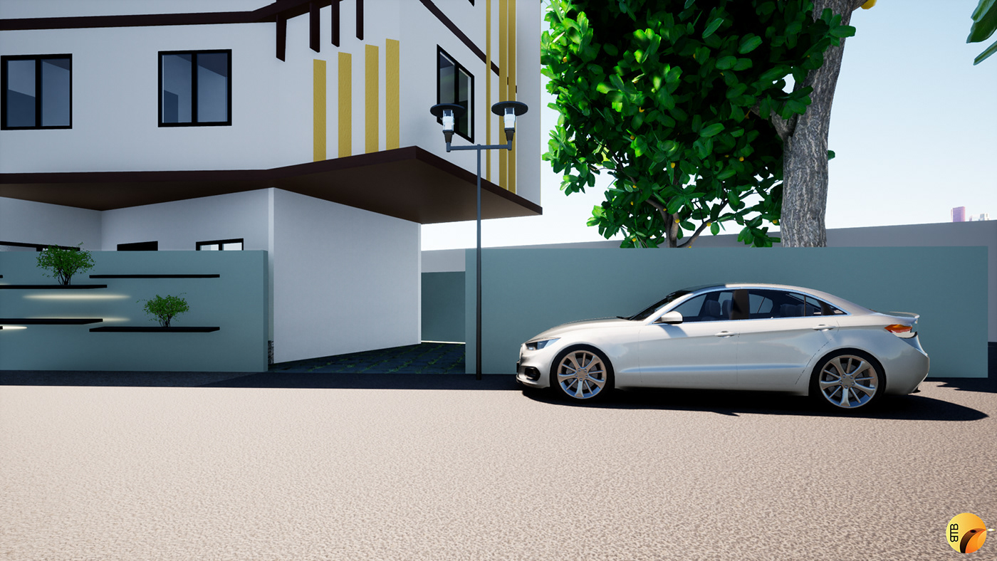 Render 3D architecture archviz CGI visualization modern minimalist