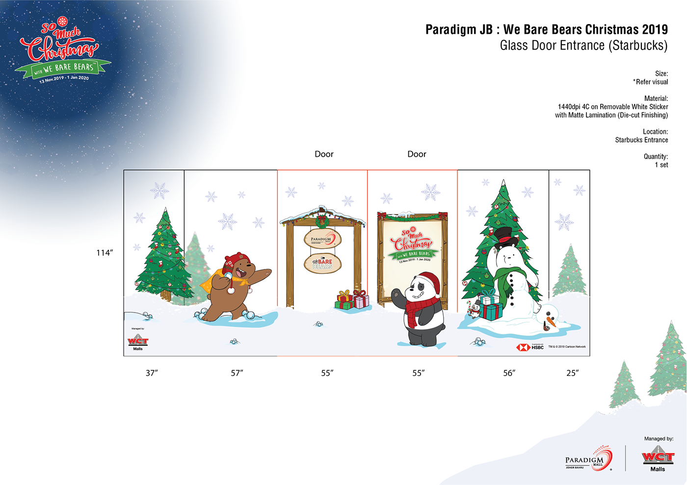Christmas WBB we bare bears Panda  grizzly Pan Pan ice bear Merry Christmas xmas Christmas Decoration