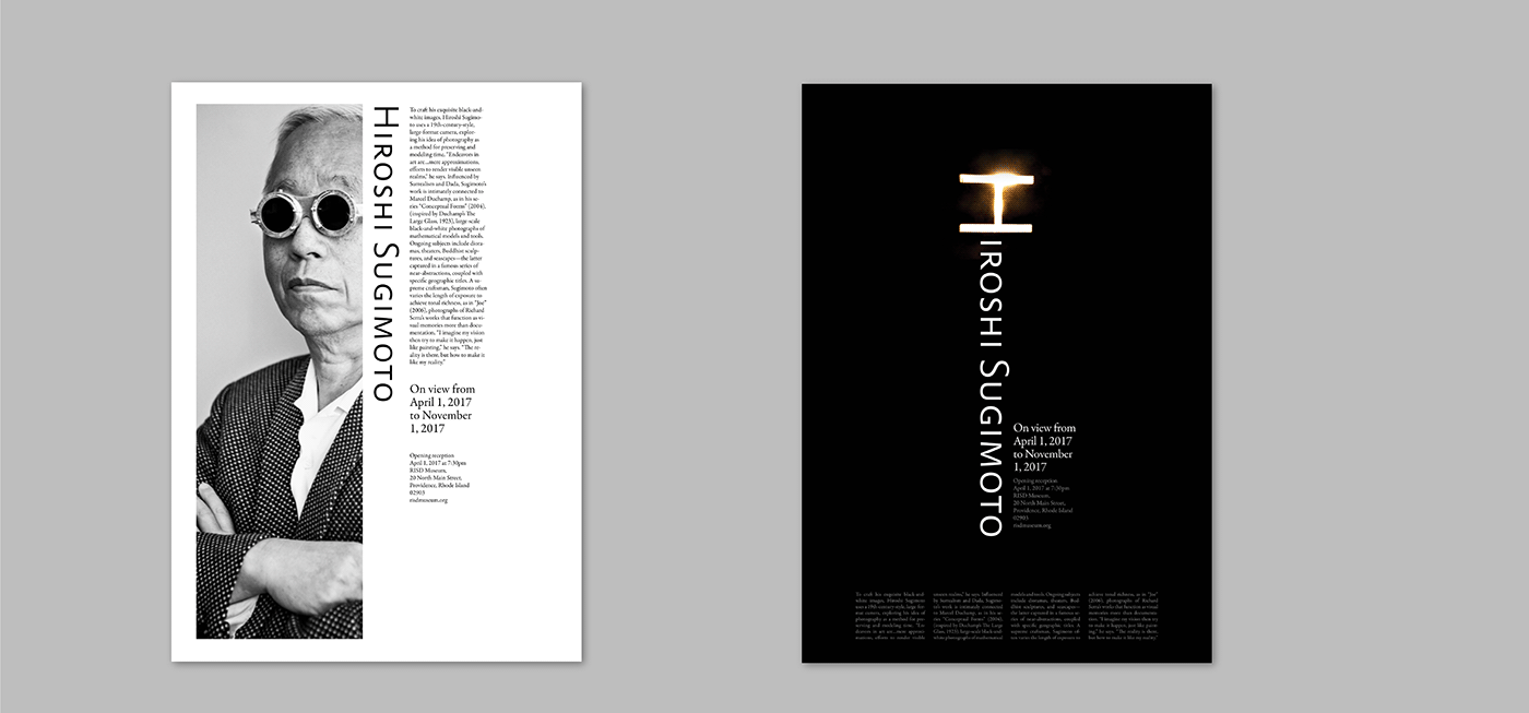 hiroshi SUGIMOTO Exhibition  poster Poster Design typography  