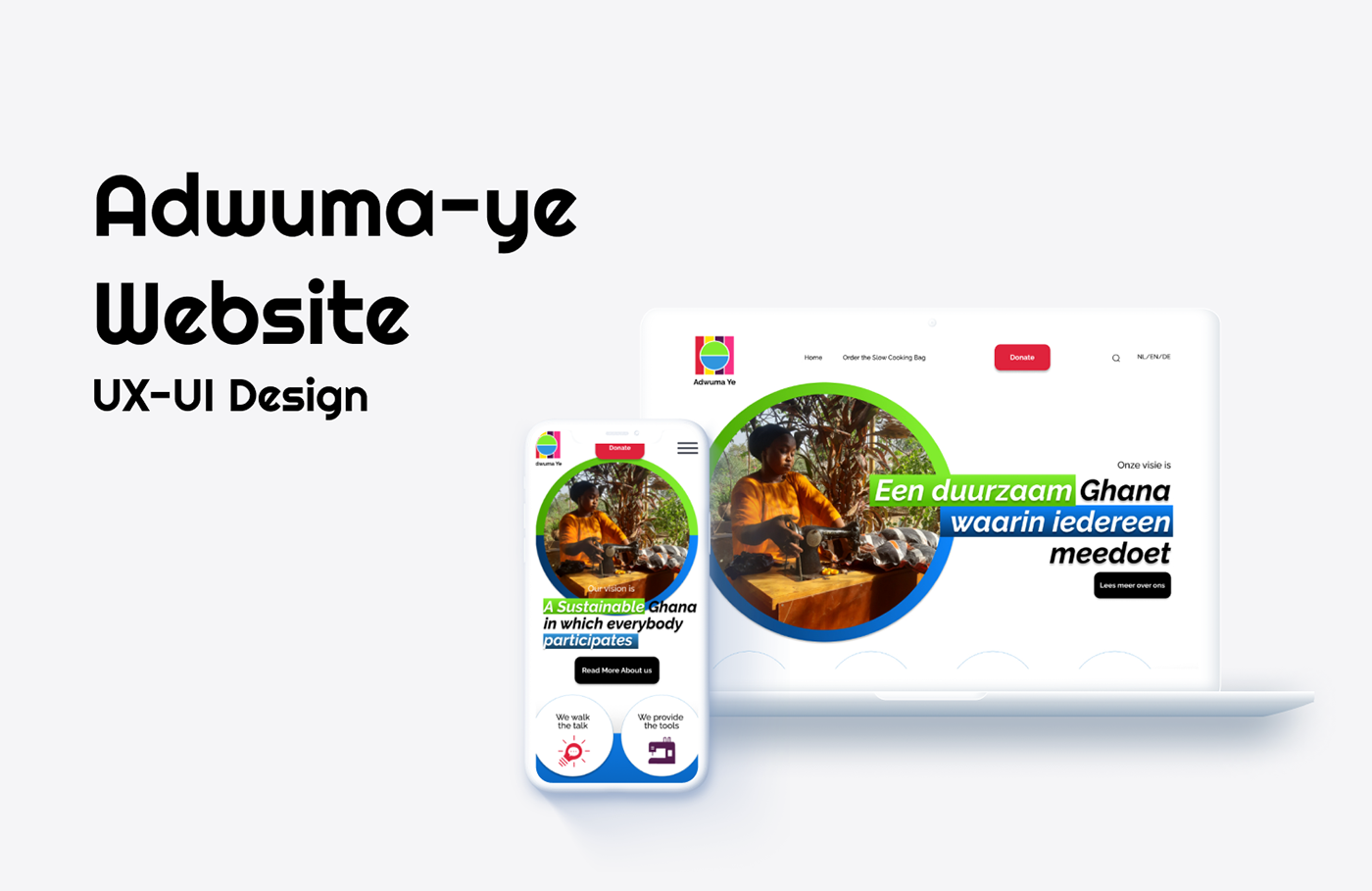 Web design for a NGO in Ghana