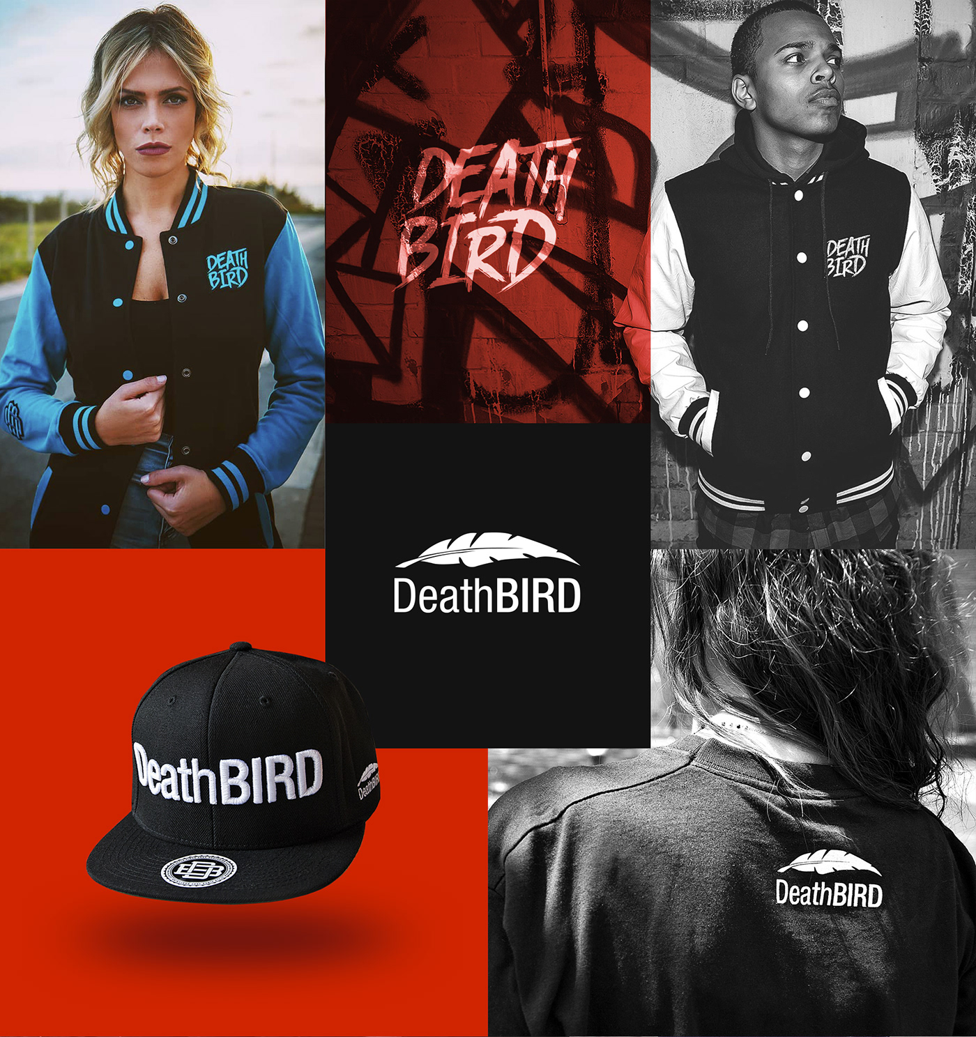 Clothing deathbird streetwear tshirt apparel Fashion  Graffiti moda Street product design 