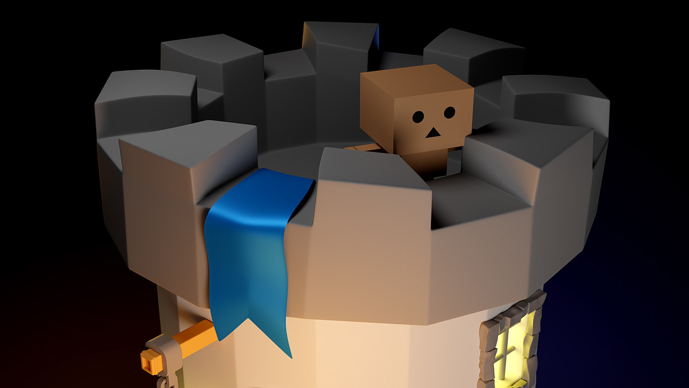 Castle Character danbo fantasy Low Poly lowpoly medieval tower