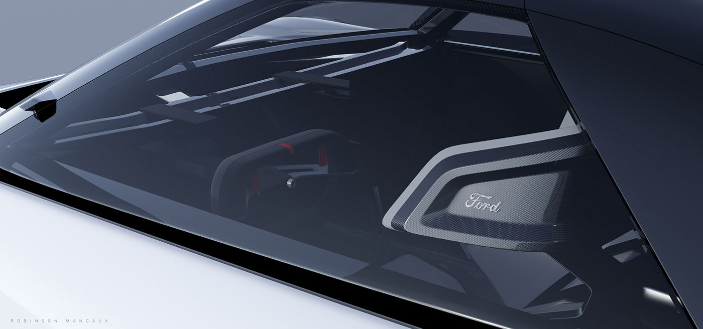 Ford RS200 rally car car design 3D minimalist