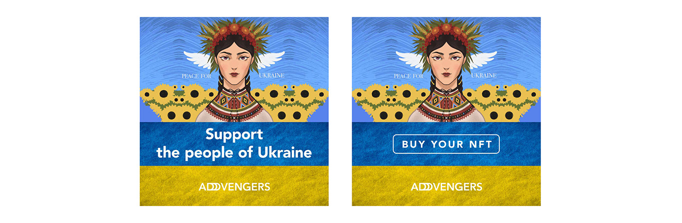 Advertising  campaign design marketing   nft Socialmedia sound ukraine video War